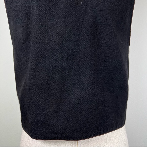 Embroidered Vest Women's Small* Retro Cross Stitch Black Pink Red Granny Core - Picture 8 of 12